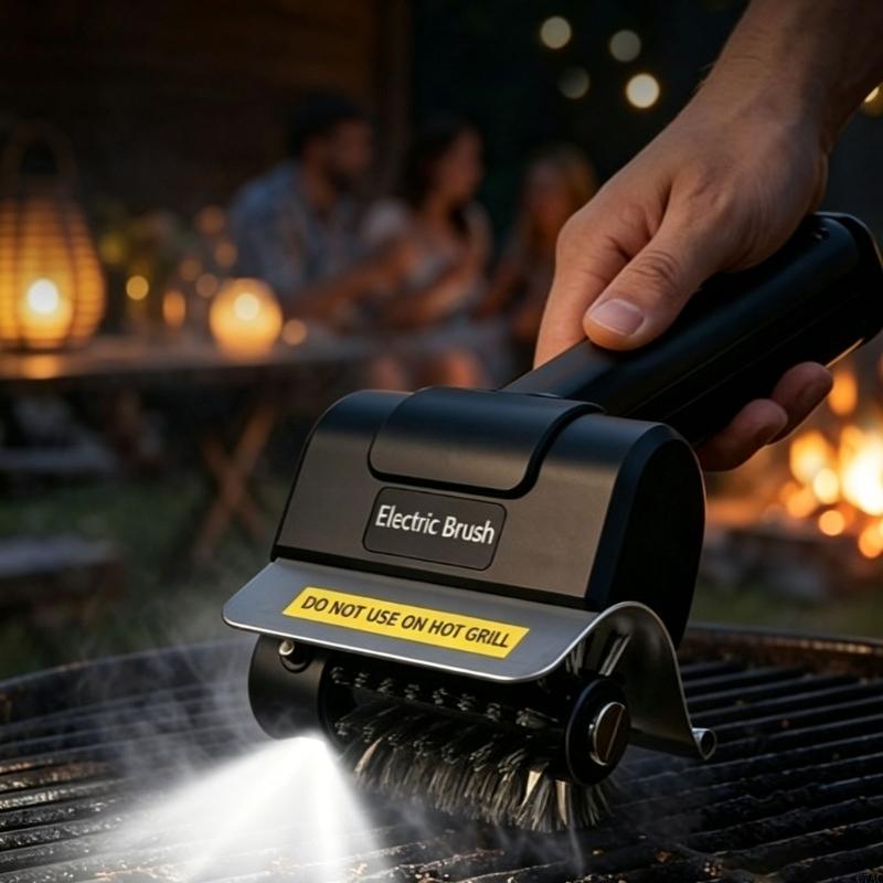 Outdoor Power Brush - Cordless Power Grill Cleaner With LED