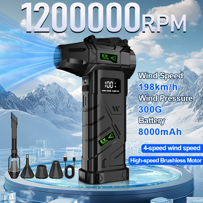 Outdoor Power Vacuum - 2-in-1 Blow & Vacuum Cordless Turbo