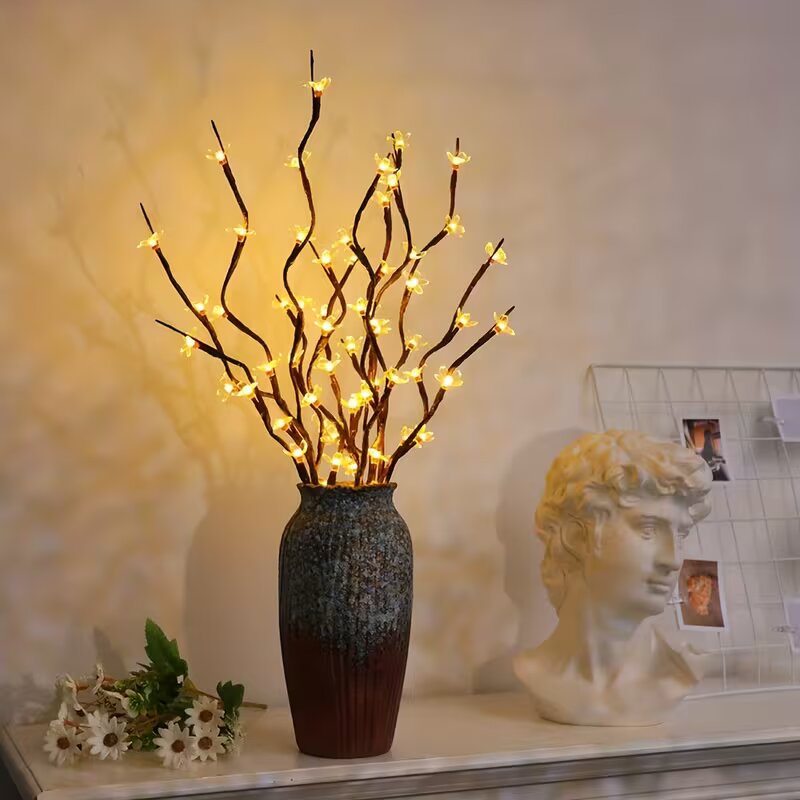 Outdoor Power For Lights - 1/2PC 20LED Cherry Blossom Tree Branch