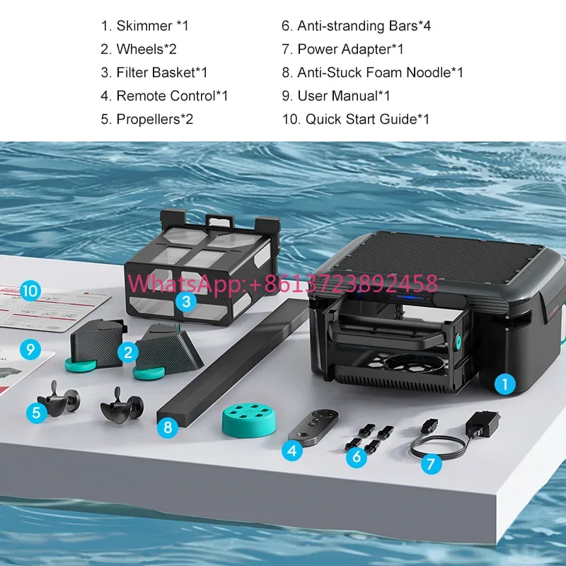 Outdoor Power Vacuum - Pool Surface Robot Cleaner Automatic Leaf