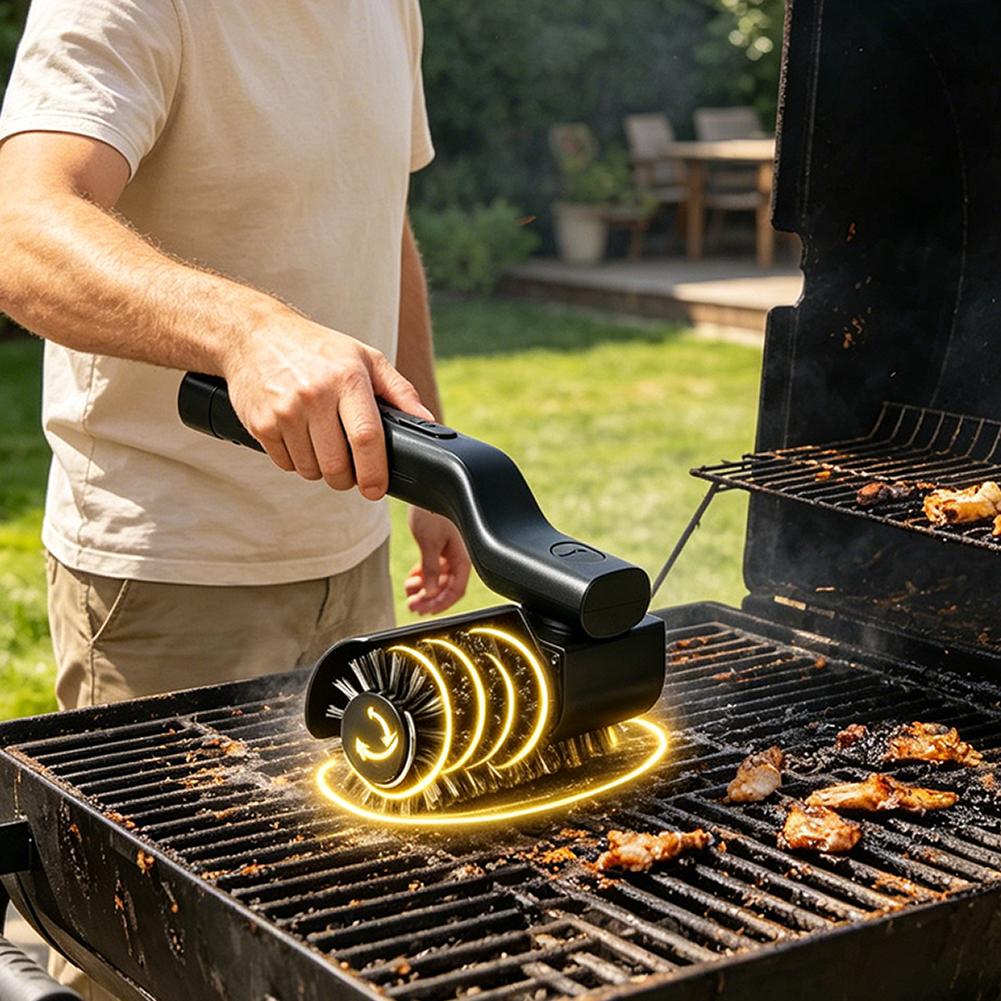 Electric Barbecue Grill Cleane - Outdoor Power Brush ulasan dan harga