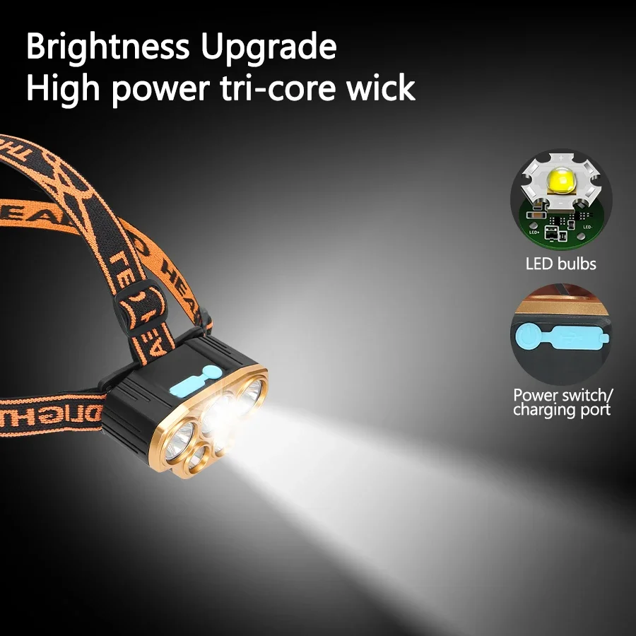 Rechargeable 5 LED Headlight U - Outdoor Power Head ulasan dan harga