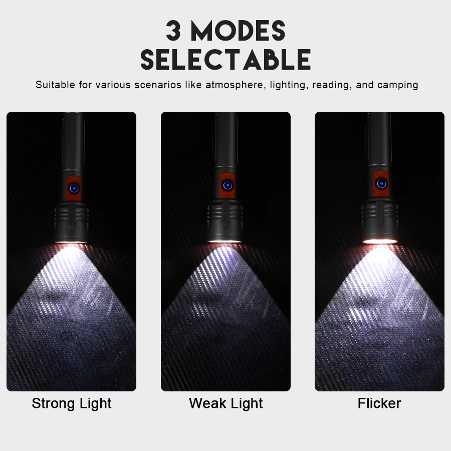 High Power LED Flashlight USB  - Outdoor Power For Lights ulasan dan harga
