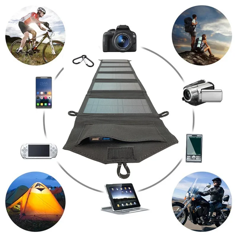 20W 6-Fold Portable Foldable S - Outdoor Power Distribution Panel ulasan dan harga