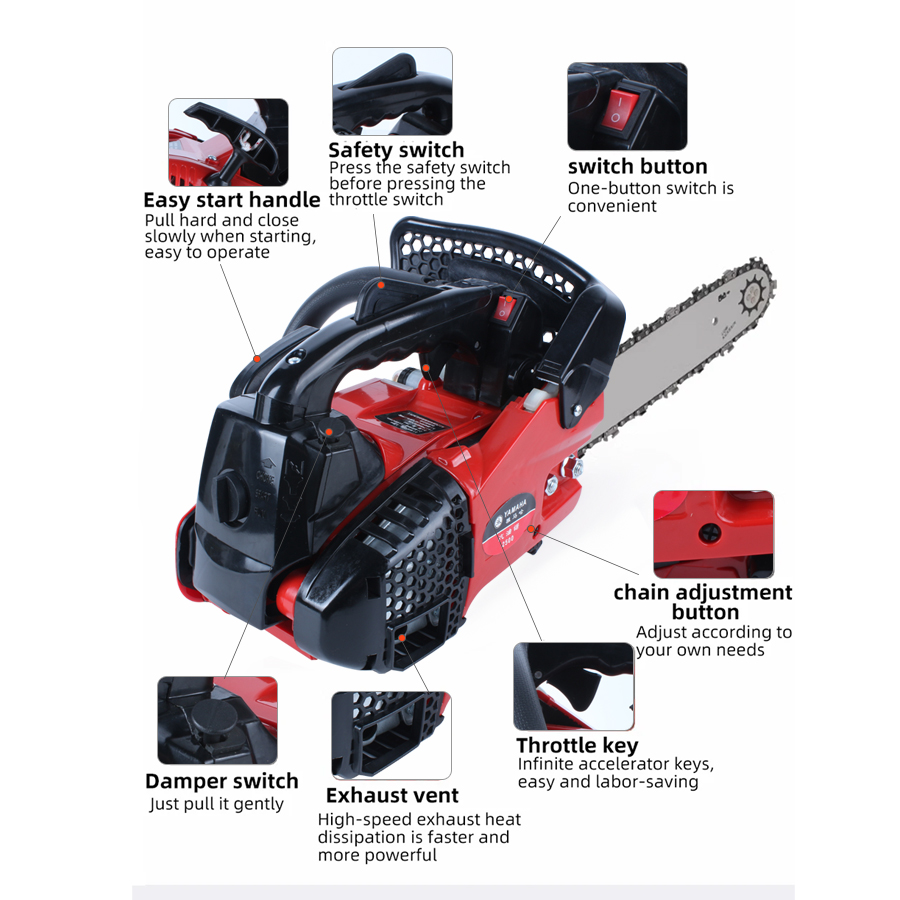 Gas-power Chainsaw Powerful Wo - Outdoor Power Brush ulasan dan harga