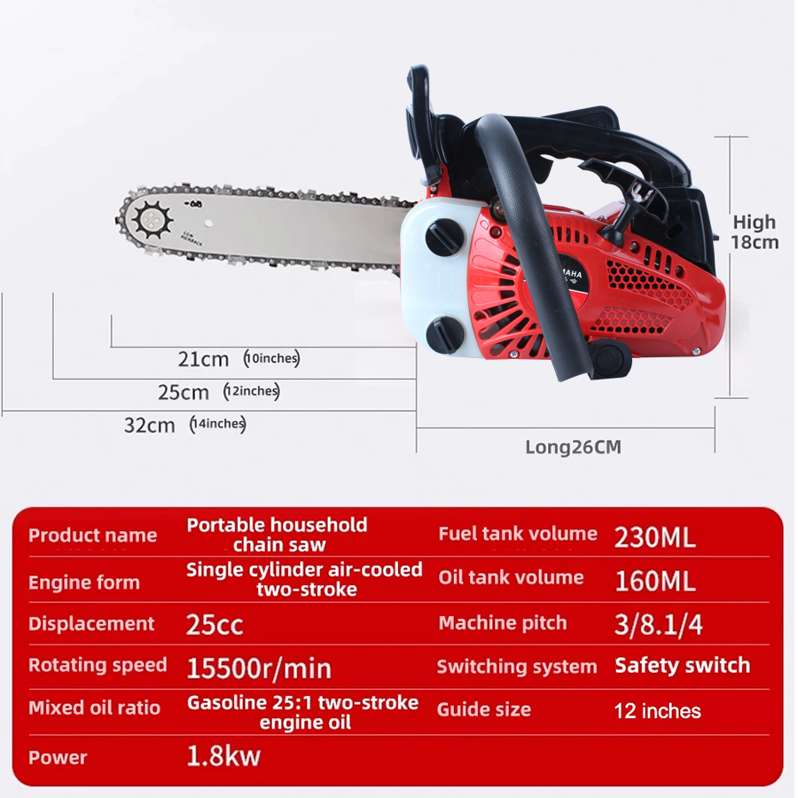 Gas-power Chainsaw Powerful Wo - Outdoor Power Brush ulasan dan harga