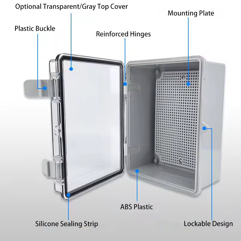 IP66 Waterproof Grey/Transpare - Outdoor Power Distribution Box ulasan dan harga