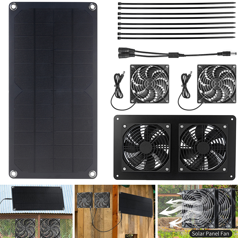 100W Solar Panel Exhaust Fan A - Outdoor Power Distribution Panel ulasan dan harga