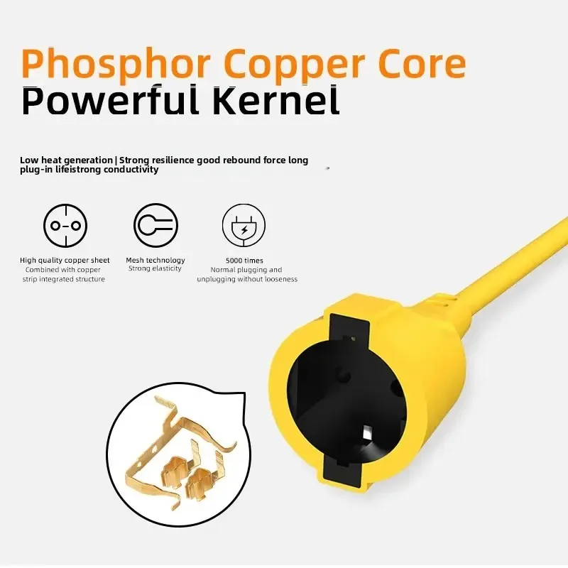 16A EU Schuko Extension Cord 4 - Outdoor Use Power Strip ulasan dan harga