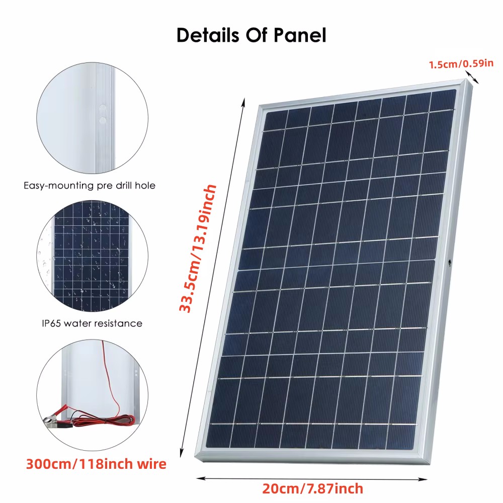 35W Solar Panel Kit Complete 1 - Outdoor Power Distribution Panel ulasan dan harga