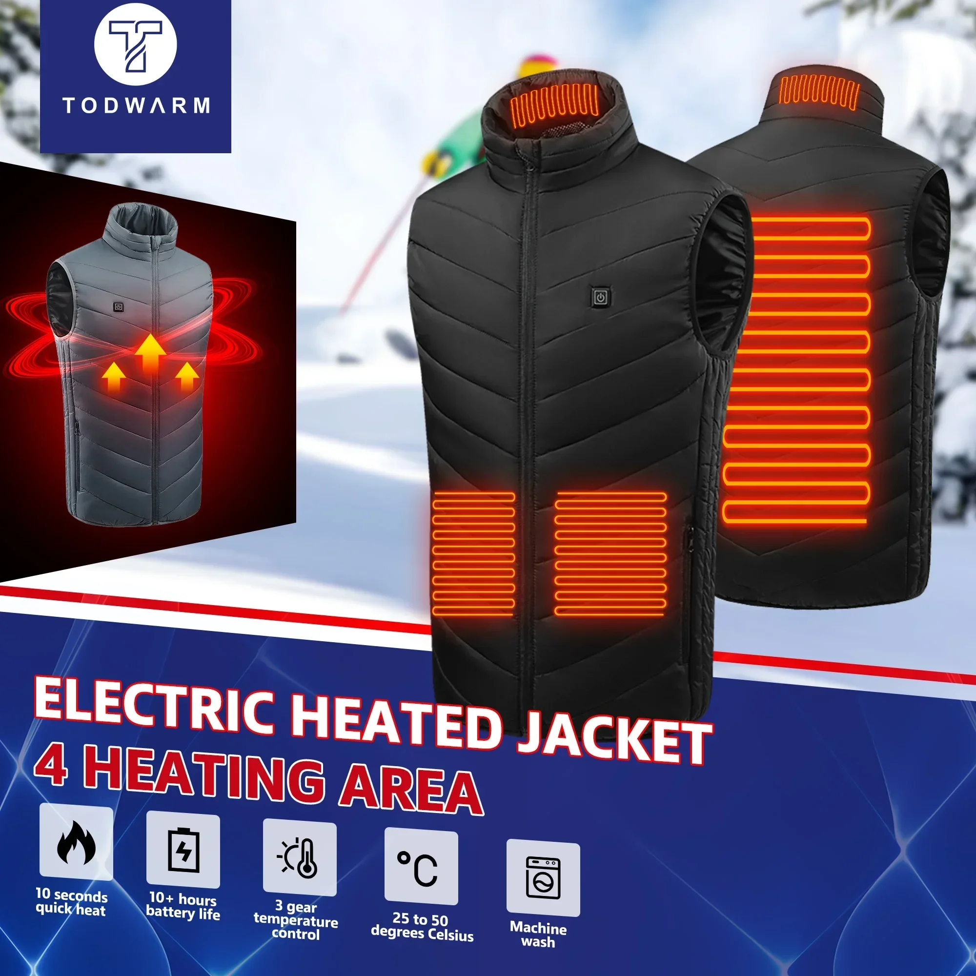 21 Heated Vest Electric Heated - Outdoor Power Pedestal ulasan dan harga