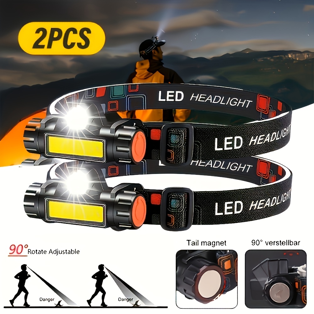 1-5PCS Rechargeable COB LED He - Outdoor Power Head ulasan dan harga