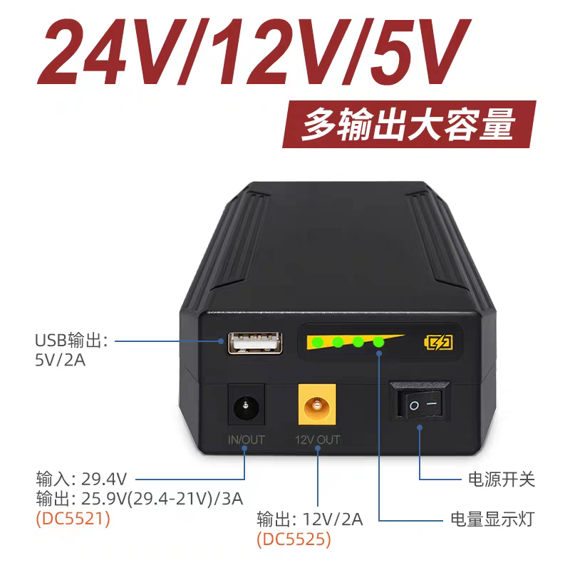 24V 12V 5V 22400MAH Li-ion USB - Outdoor Power Vacuum ulasan dan harga