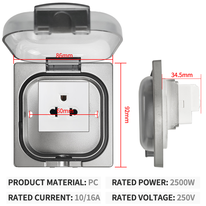 IP65 Waterproof Outdoor Socket - Outdoor Power Distribution Box ulasan dan harga