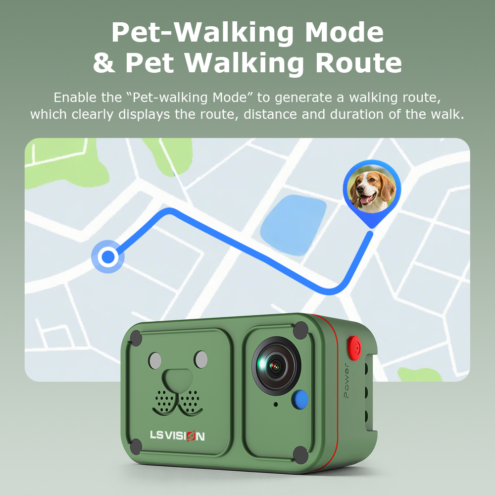 LS VISION 2K 4G Pet Collar Cam - Outdoor Power G Sensor ulasan dan harga
