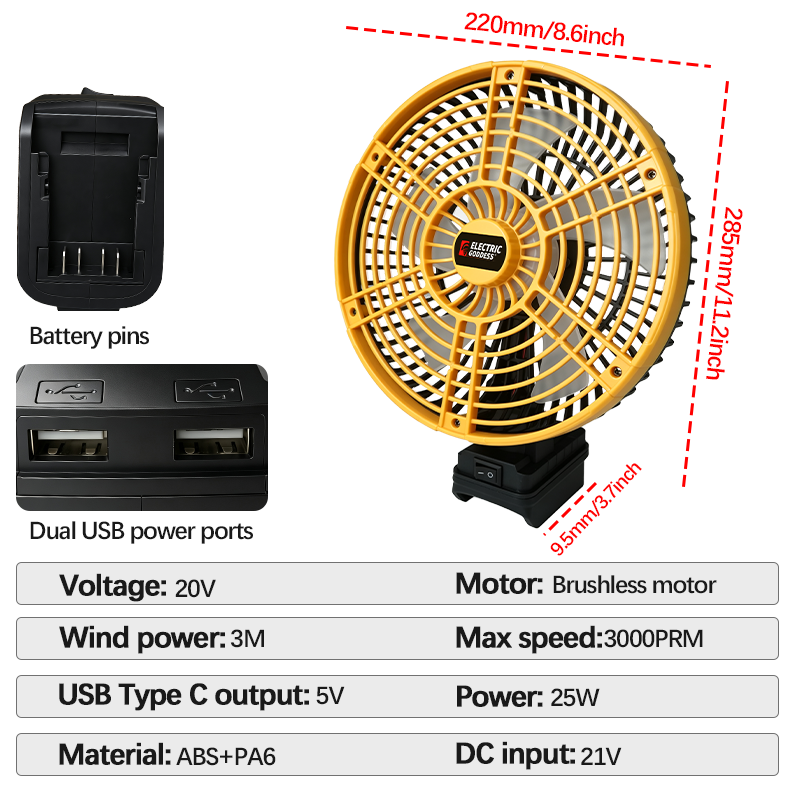 8Inch Desk Fan 180° Tilt,Ultra - Outdoor Power Pedestal ulasan dan harga