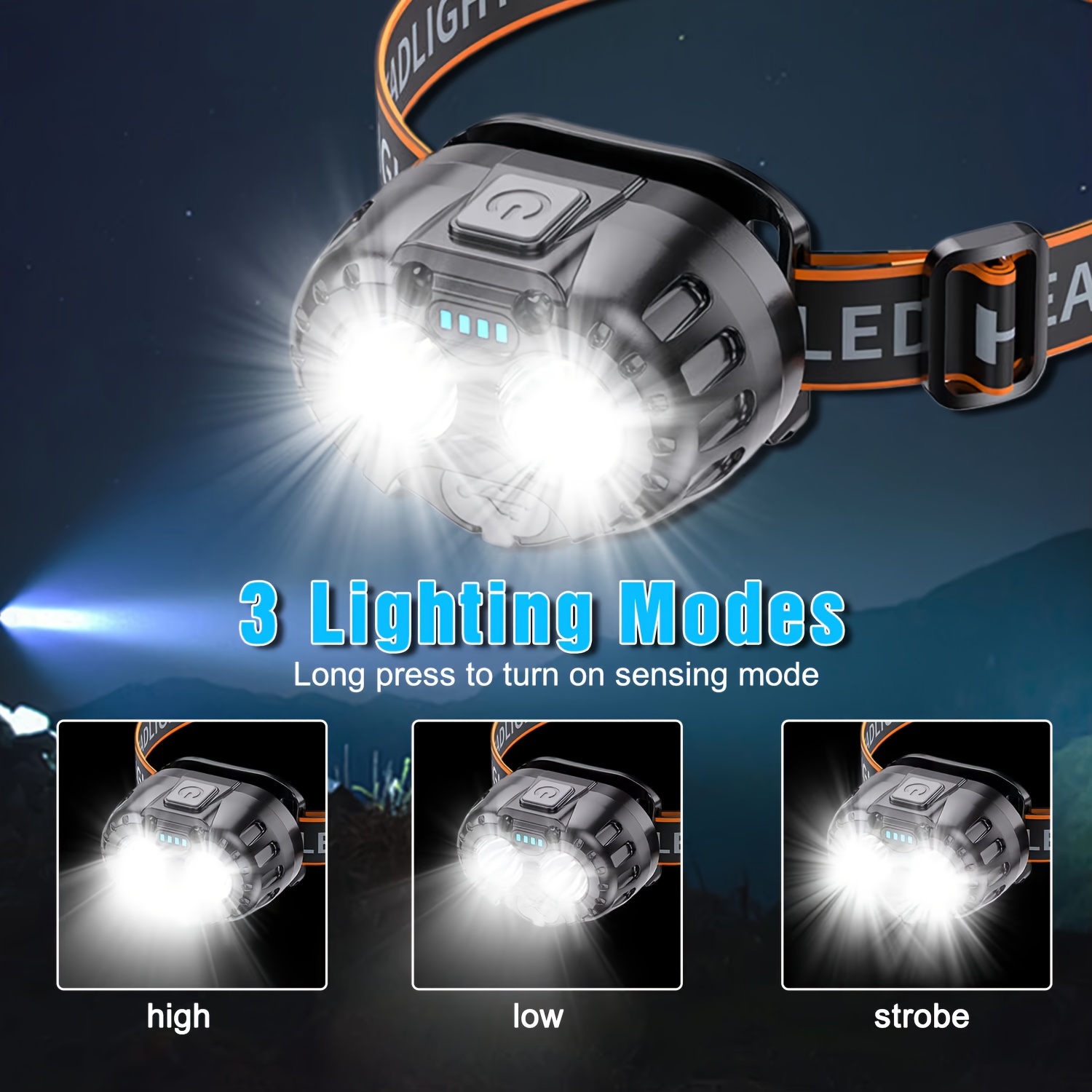 Powerful LED Induction Headlam - Outdoor Power Head ulasan dan harga